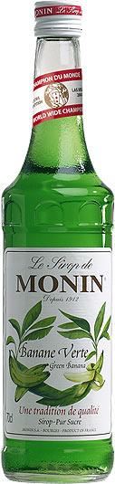 MONIN Premium Banane Verte / Green Banana Sirup 70 cl Frankreich