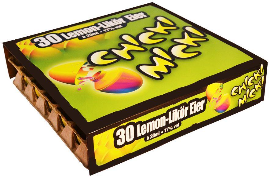 Chicki Micki Lemon - Likör Eier für Huhn 30 Stk x 2 cl / 17 % Deutschland