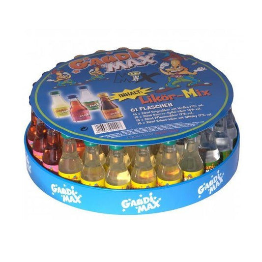Gaudi Max Likör Mix ( Blaues Tablar ) 61 x 2 cl 16/17 % Österreich