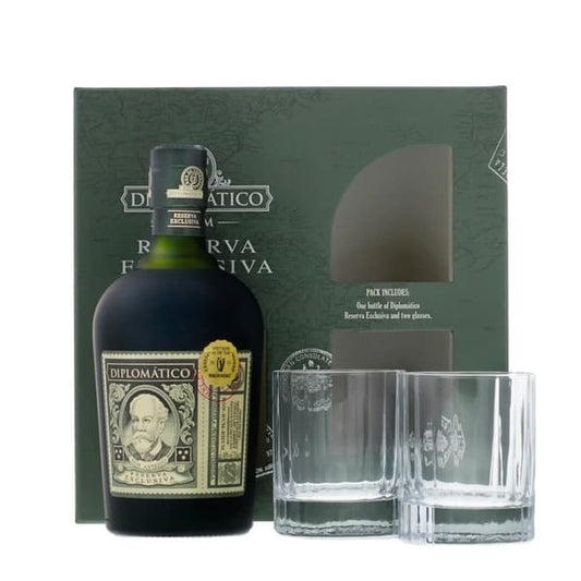 DIPLOMATICO-Rum-Reserva-Exclusiva-Box-mit-2-Gl-ser-70-cl