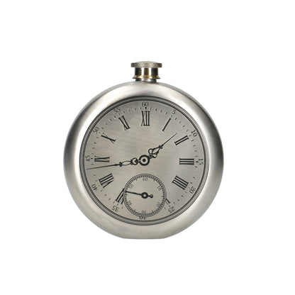 FLACHMANN-RUND-Stainless-Steel-Hip-Flasks-240-ml-by-BarCraft-Silber