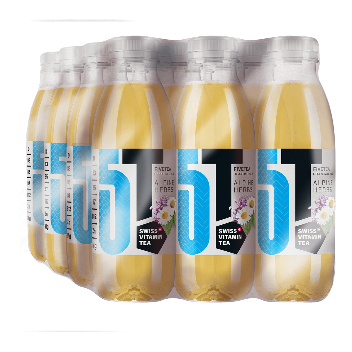 FiveTea-Vitamin-Tee-SCHWEIZER-ALPENKR-UTER-PET-Kiste-24-x-500-ml-Schweiz