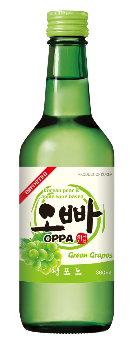 Green-Grape-Soju-Flasche