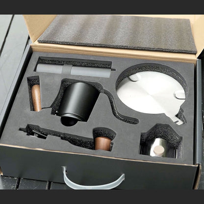 JOMBALA-Coffee-Mate-Kaffee-Tool-Set-5-Teilig-mit-Krug-und-M-hle-in-Geschenkbox