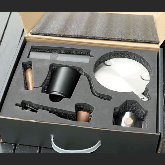 JOMBALA-Coffee-Mate-Kaffee-Tool-Set-5-Teilig-mit-Krug-und-M-hle-in-Geschenkbox
