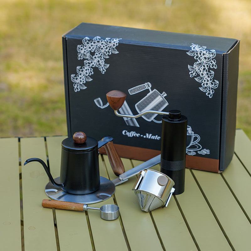 JOMBALA-Coffee-Mate-Kaffee-Tool-Set-5-Teilig-mit-Krug-und-M-hle-in-Geschenkbox8