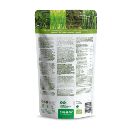 Purasana-Superfood-GREEN-Super-Mix-100-Raw-Powder-BIO-200-Gramm-Indien-back