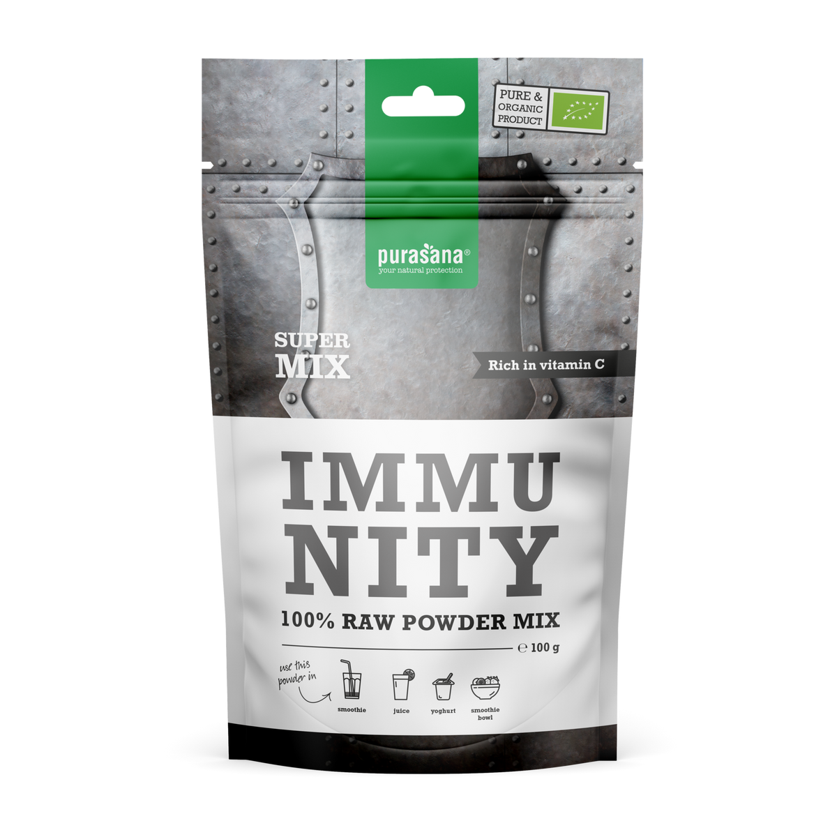 Purasana-Superfood-IMMUNITY-Super-Mix-100-Raw-Powder-BIO-100-Gramm