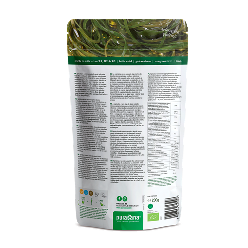 Purasana-Superfood-SPIRULINA-Powder-BIO-200-Gramm-China-Back