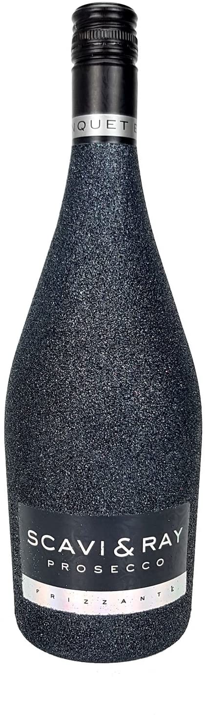 SCAVI-RAY-Prosecco-Frizzante-Bling-Bling-Glitzer-BLACK-75-cl