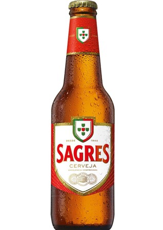 SAGRES Branca (Hell) Bier Kiste 24 x 330 ml / 5.1 % Portugal – Bild 2