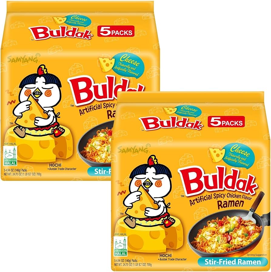Samyang-BULDAK-Ramen-Noodles-Hot-Chicken-CHEESE-Box-10-x-130-Gramm-Korea1