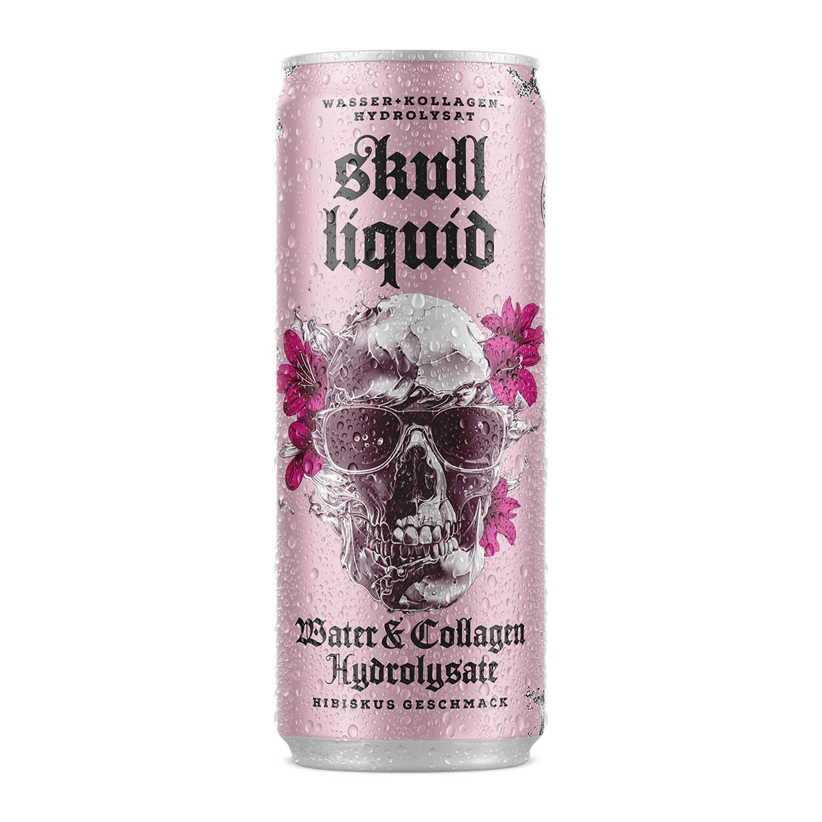 Skull-Liquid-Wasser-Kollagen-Hibiskus-Geschmack-Dose