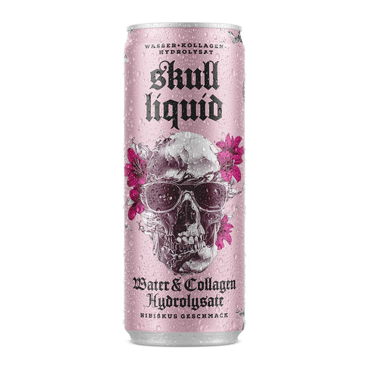 Skull-Liquid-Wasser-Kollagen-Hibiskus-Geschmack-Dose