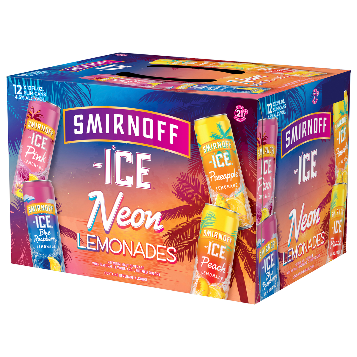 Smirnoff-Ice-NEON-Lemonade-Variety-Pack-Kiste-24-x-355-ml