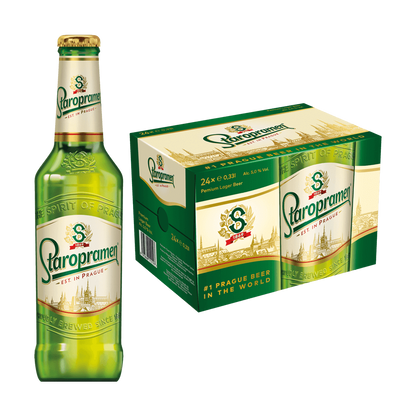 Staropramen Premium Bier 24 x 330 ml / 5 % Tschechien